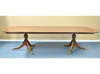 Vintage Double Pedestal Mahogany Dining Table (CTF30)