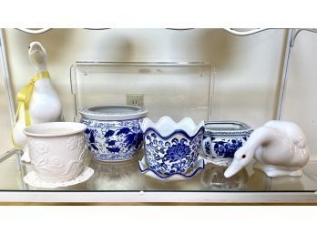 Porcelain Planters And Ducks (CTF10)