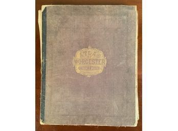 1870 FW Beers & Co. Of NY Atlas Of Worcester Massachusetts (CTF10)