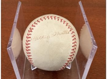 Yankees Mickey Mantle, McDougald & Lopat Signed Baseball (CTF10)