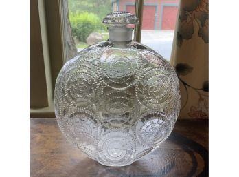 Rene Lalique Embossed Art Glass Perfume Bottle (CTF10)