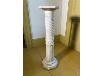 Carved Multi-Sectional Alabaster Column Pedestal/Stand (CTF20)