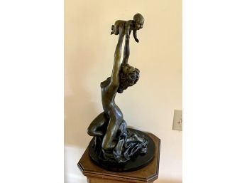 Bronze Mother And Child Sculpture (CTF10)