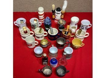 Vintage Shaving Cups And Brush Collection (CTF10)