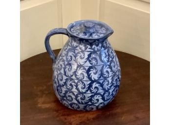 Blue Dorchester Pottery Stoneware Pitcher (CTF10)