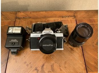 Minolta XG7 35mm Camera, Flash, And 55mm Zoom Lens (CTF10)