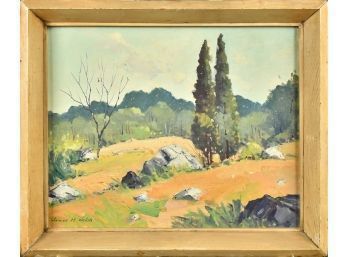 James H. Walsh 'Clearing On Road To Millis' Oil On Board (CTF10)