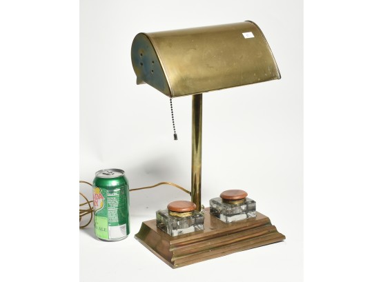 Arts & Crafts Brass Desk Lamp