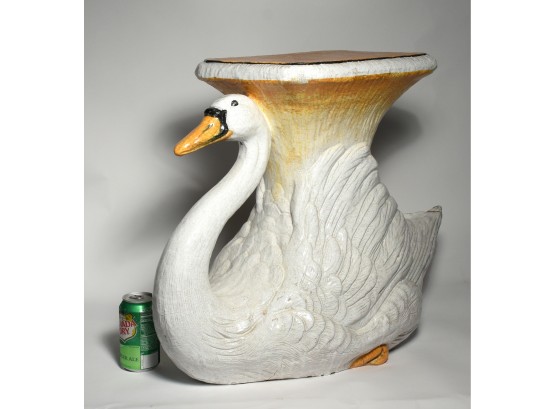 1960’s Italian Ceramic Swan Garden Seat