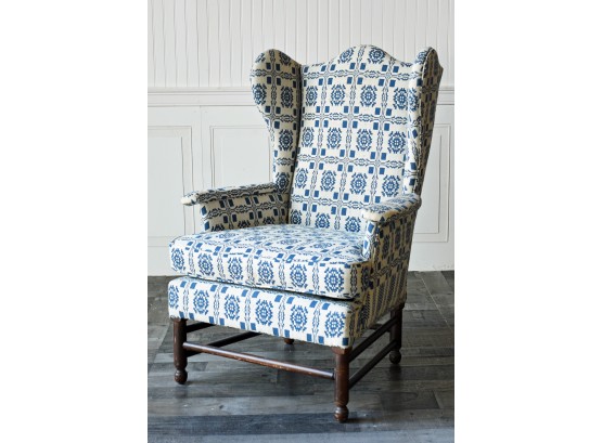 Stickley “Fayetteville/Syracuse” Country Stretcher Base Wing Chair
