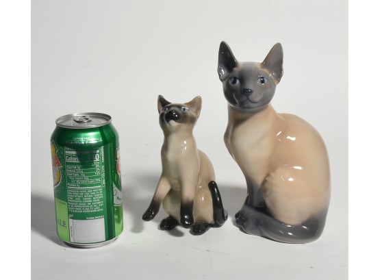 Two Royal Copenhagen Cat Figurines
