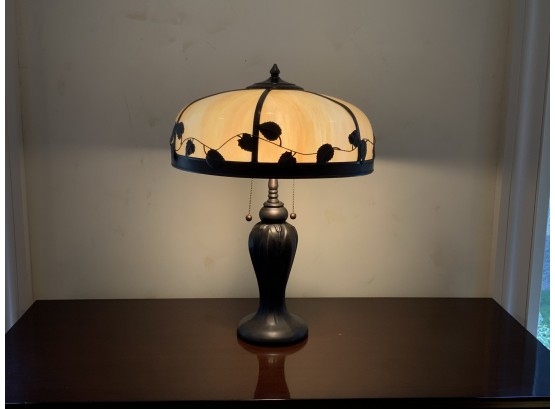 Contemporary Slag Panel Table Lamp