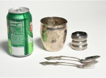 Shep Boyd American 1870's Beaker And Other Coin Silver