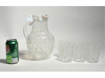 Spanish Lace Opalescent Lemonade/beverage Set