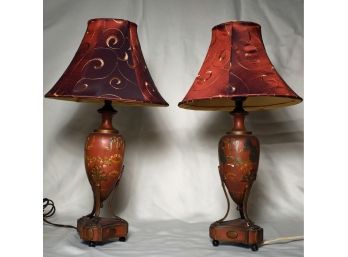 Vintage Toleware Lamps