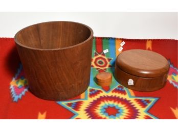 IDG Teak Bucket C. 1960s And Other Items