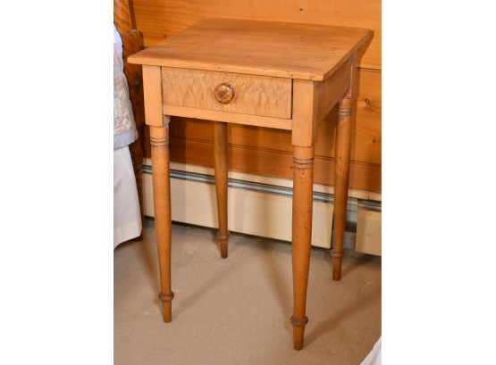 19th C. Maple One Drawer Stand (CTF10)