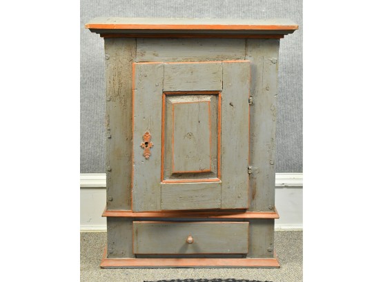 Antique Painted Hanging Cupboard (CTF10)