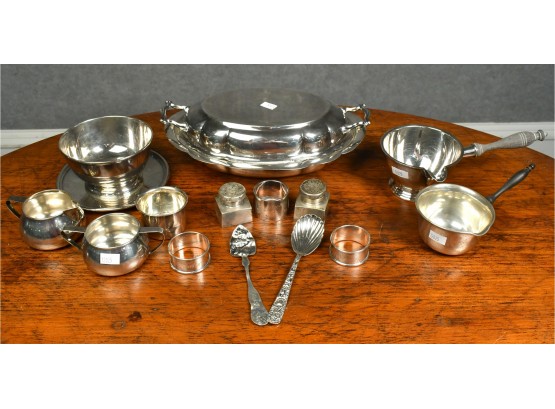 Assorted Sterling Lot: Vegetable Dish, S/Ps, Creamer & Sugar, Etc. 43.5 Ozt  (CTF10)