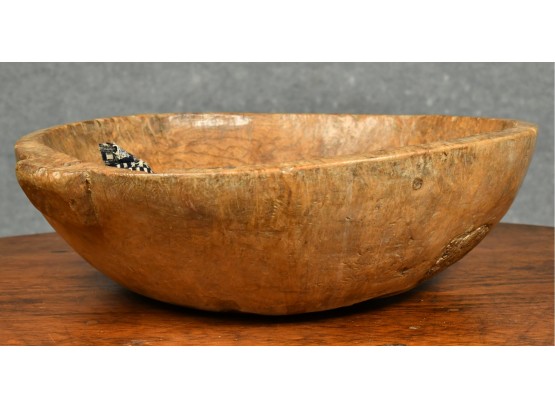 Large Antique Burl Wood Bowl (CTF10)