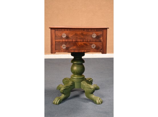 19th C. American Classical Two Drawer Work Stand Ca. 1830-40s (CTF30)