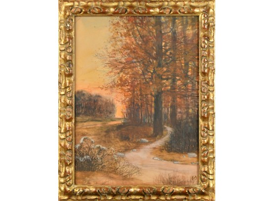William F. Paskell Autumnal Watercolor Landscape (CTF10)