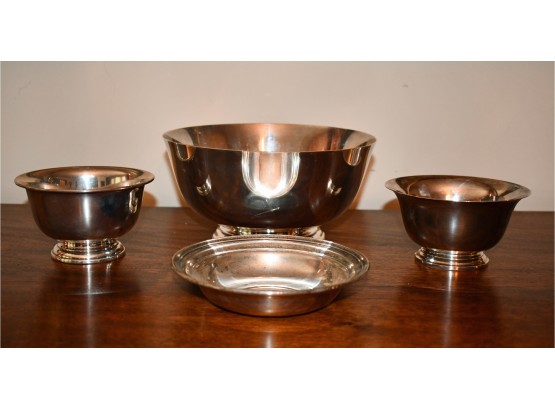 Shreve, Crump & Low Sterling Bowl And Others, 4 Pcs, 28.7 Ozt (CTF10)