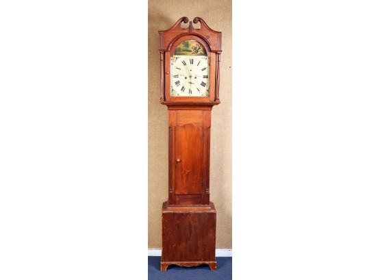 19th C. Pine Case Grandfather Clock (CTF40)