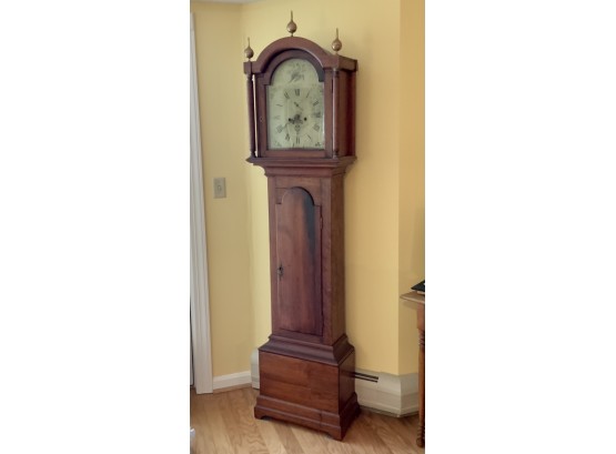 19th C. Cherry Grandfather Clock (CTF30)