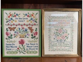Two Contemporary Needlework Samplers (CTF10)