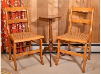 Pr. Antique Chairs & Candlestand (CTF10)