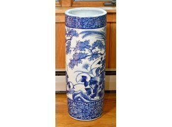 Japanese Meiji Porcelain Umbrella Holder (CTF10)