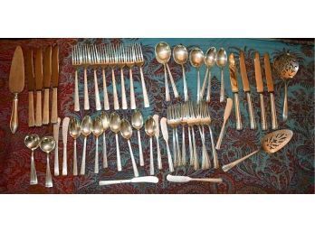 Sterling Flatware: Alvin Chapel Bells Pattern And Others, 58 Pieces, 51.7 Ozt  (CTF10)