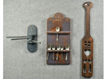 Country Spoon Rack, Towel Rack And Mangle Stick (CTF10)