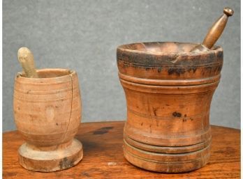 Two Antique Mortar And Pestle (CTF10)