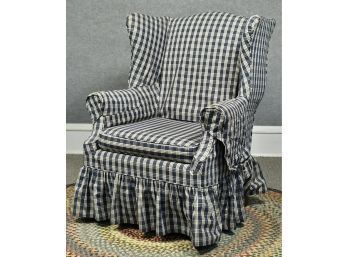 Vintage Queen Anne Style Wing Chair (CTF20)