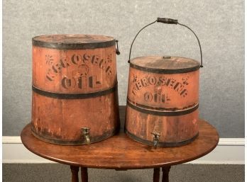 Two Antique Kerosene Buckets (CTF10)