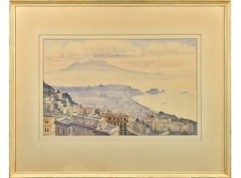 L. Gerard Paine, Naples, Watercolor (CTF20)