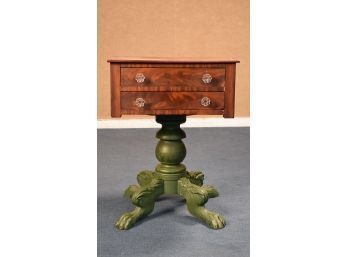 19th C. American Classical Two Drawer Work Stand Ca. 1830-40s (CTF30)