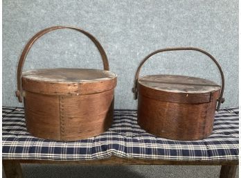 Two Antique Covered Swing Handle Buckets (CTF10)