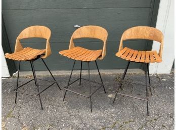 Three Vintage Barstools (CTF30)