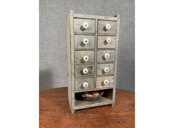 Late 19th C Painted  Spice Chest (CTF10)