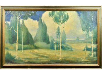 E. 20th C. Impressionist Landscape, Oil On Canvas (CTF20)