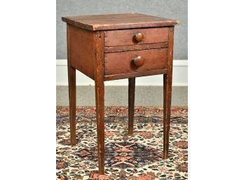 19th C. Red Stained Country Stand (CTF10)