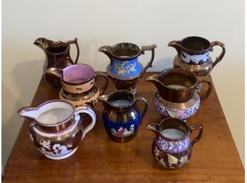 Antique Copper Luster Pitchers, 8 (CTF10)