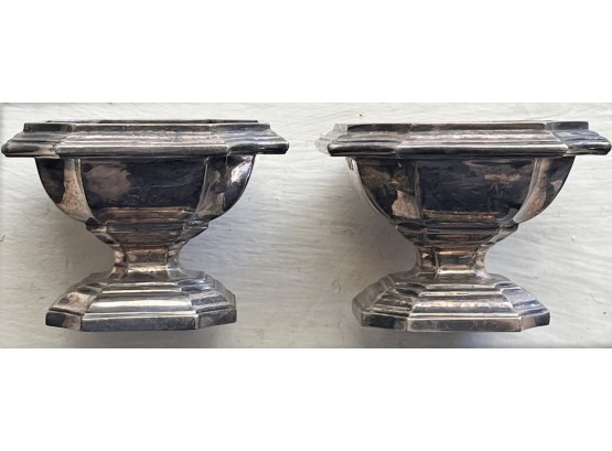 Pr. Of Small Silver Square Urn Shaped Dishes (CTF10)