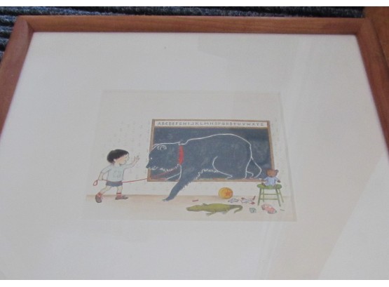 Two Framed Original Children's Book Illustrations, Various Artists (CTF10)