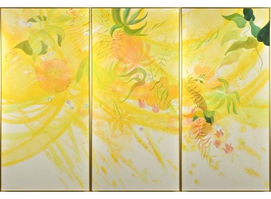 Three Ellen Malsch Watercolors, Bloom #1,2,3, (CTF40)