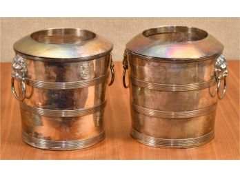 Fine Pair Of Antique Sheffield Wine Coolers (CTF20)