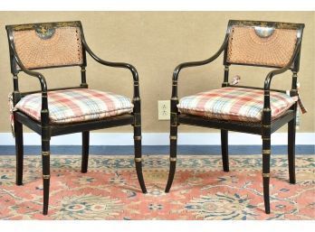 Highly Decorative Delicate Regency Style Arm Chairs (CTF30)